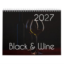 Der Wine Wall Calendar 2026 - Schwarz & Wein