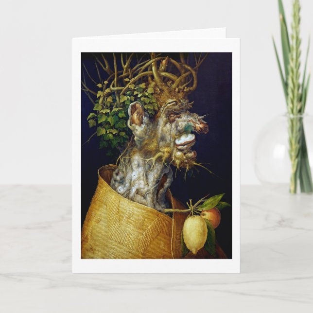 Der Winter, Arcimboldo Karte (Vorderseite)