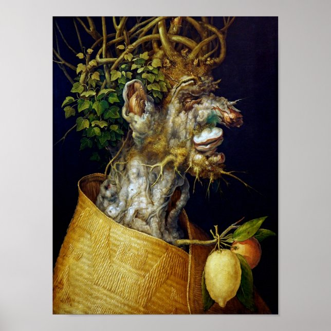 Der Winter, Arcimboldo Poster (Vorne)