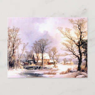 Der Winter im Land, die alte Grinsmeile Postkarte