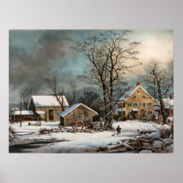 Der Winter im Land, ein kaltes Morgenarchiv pro Ja Poster