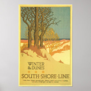 Der Winter in den Dünen Poster