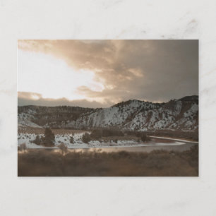 Der Winter in den Rockies Postkarte