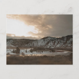 Der Winter in den Rockies Postkarte