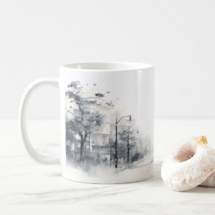 Der Winter in der Straße Kaffeetasse