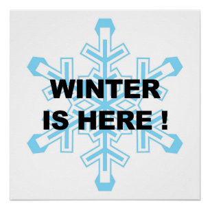 Der Winter ist hier, die liberale Schneeflocke. Poster