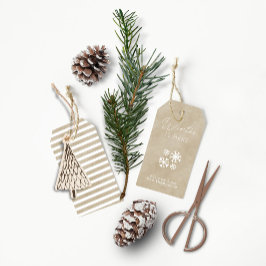 Der Winter ist hier ・ Einfache elegante Typografie Geschenkanhänger