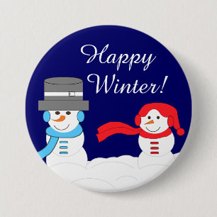 Der Winter ist ziemlich schneereich:  Dunkelblau Button