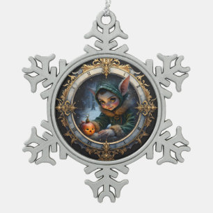 Der Winter-Schlüsselbewahrer & Der Widerwillige Sc Schneeflocken Zinn-Ornament