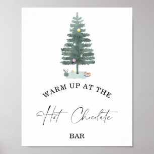 Der Winter wärmt beim Hot Chocolate Bar Poster auf