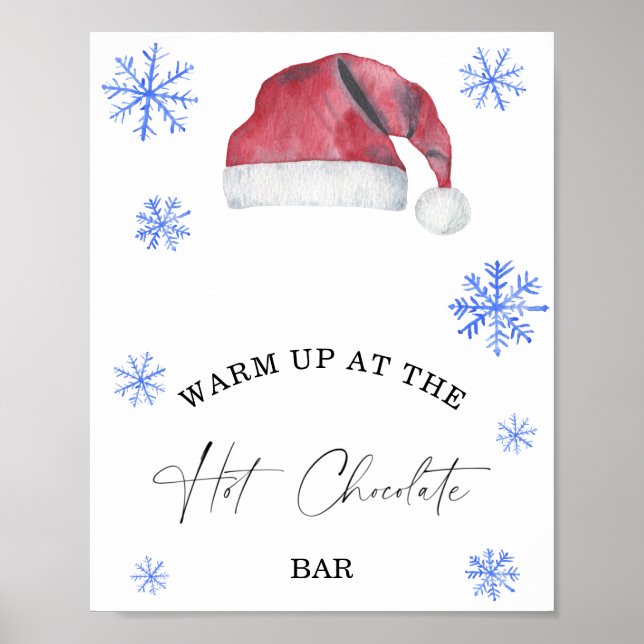 Der Winter wärmt beim Hot Chocolate Bar Poster auf (Vorne)