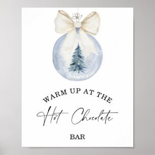Der Winter wärmt beim Hot Chocolate Bar Poster auf