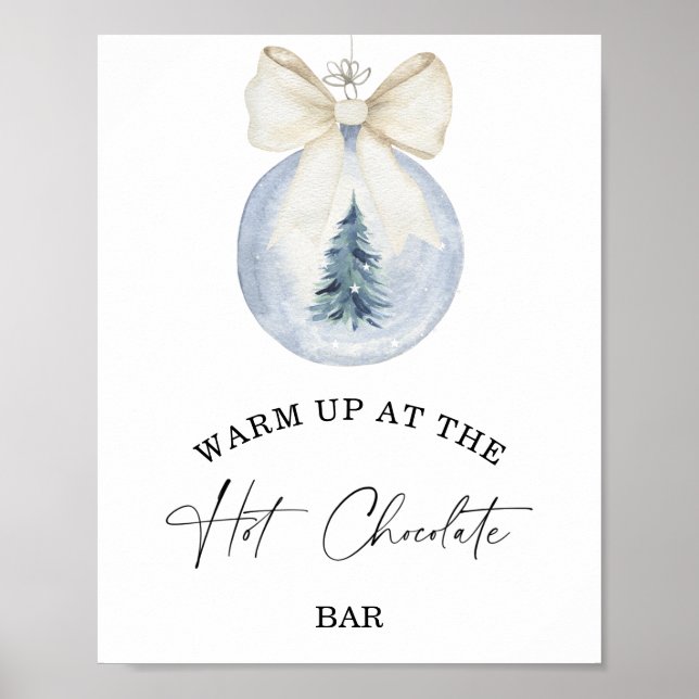 Der Winter wärmt beim Hot Chocolate Bar Poster auf (Vorne)