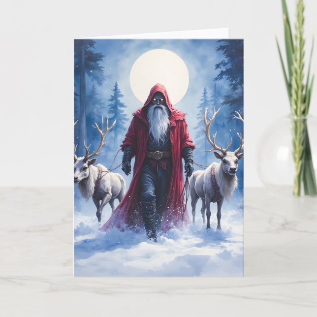 Der Winterkönig kommt.  Feiertagskarte (Vorderseite)