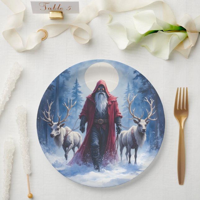 Der Winterkönig kommt.  Pappteller (Hochzeit)