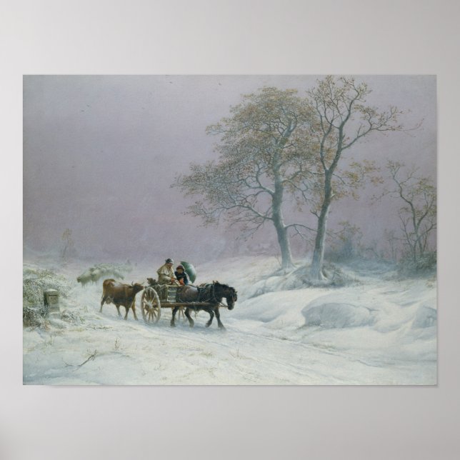 Der winterliche Weg zum Markt Poster (Vorne)