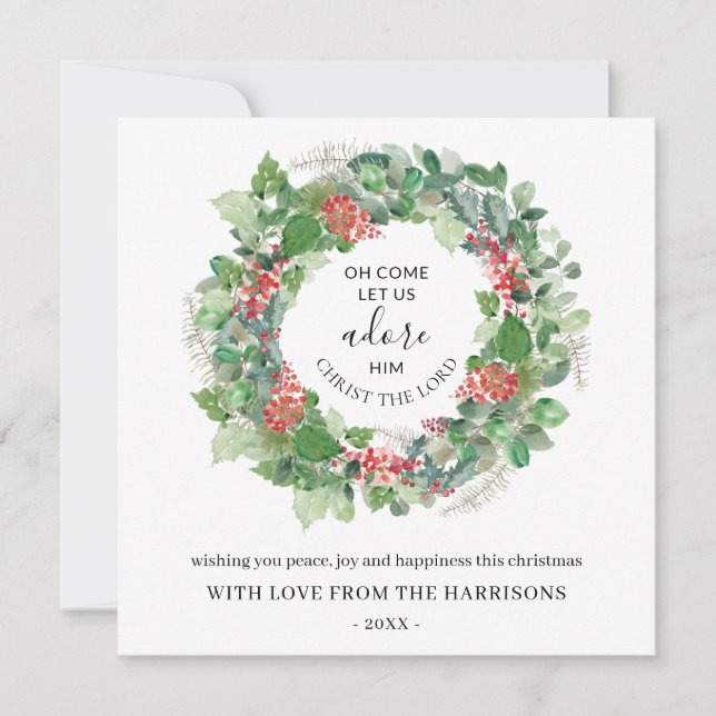 Der Winterschrei Lasse uns zu seiner Weihnachtskar (Vorderseite)