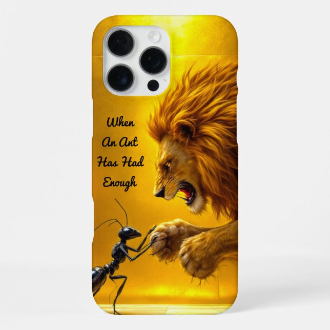 Der winzige Feind des Löwen iPhone Hülle (Rückseite)