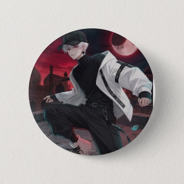 Der Wirbelwind des Alchemisten Anime-Junge-Knopf - Button (Vorderseite)