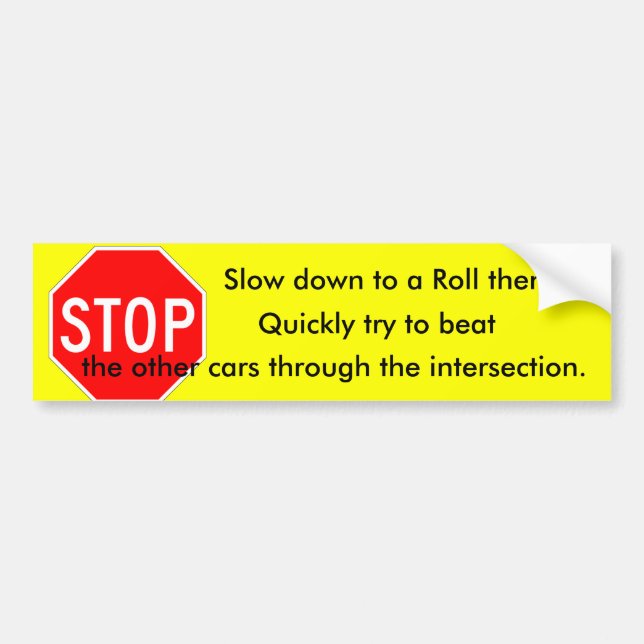 der wirkliche Stoppschild Autoaufkleber (Vorne)
