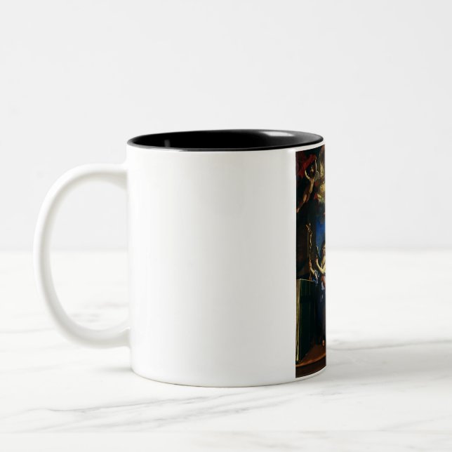 Der Wohnort von Saint Aloysius Luigi Gonzaga Zweifarbige Tasse (Links)