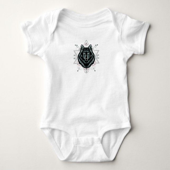 Der Wolf Baby Strampler (Vorderseite)