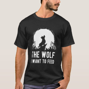 Der Wolf, den ich füttern möchte Corgi heult den M T-Shirt