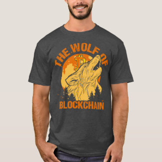 Der Wolf der Blockchain Funny Bitcoin Wall Street T-Shirt