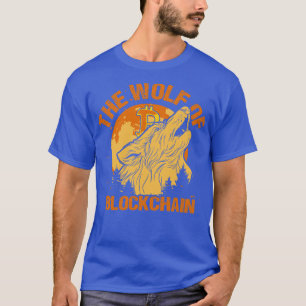Der Wolf der Blockchain Funny Bitcoin Wall Street  T-Shirt