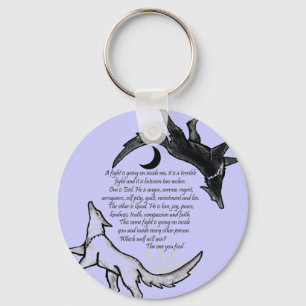 Der Wolf, der Füttre Schlüsselanhänger