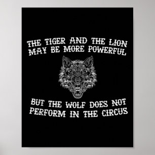 Der Wolf tritt im Zirkus Cool Wolf M nicht auf Poster