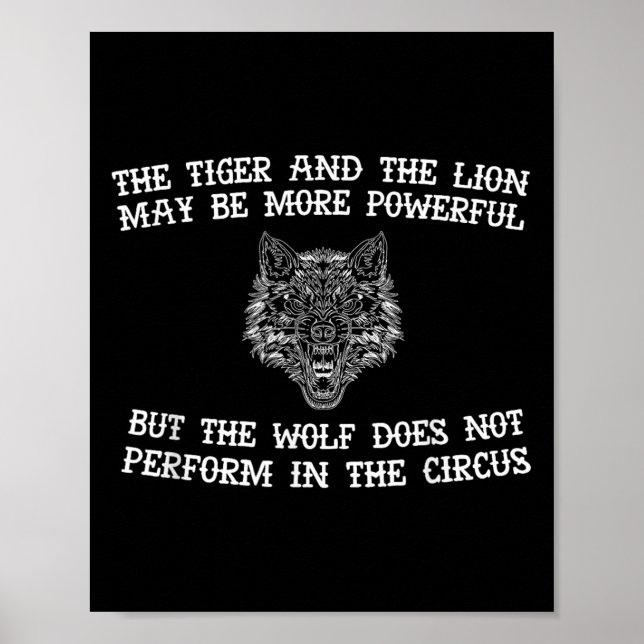 Der Wolf tritt im Zirkus Cool Wolf M nicht auf Poster (Vorne)