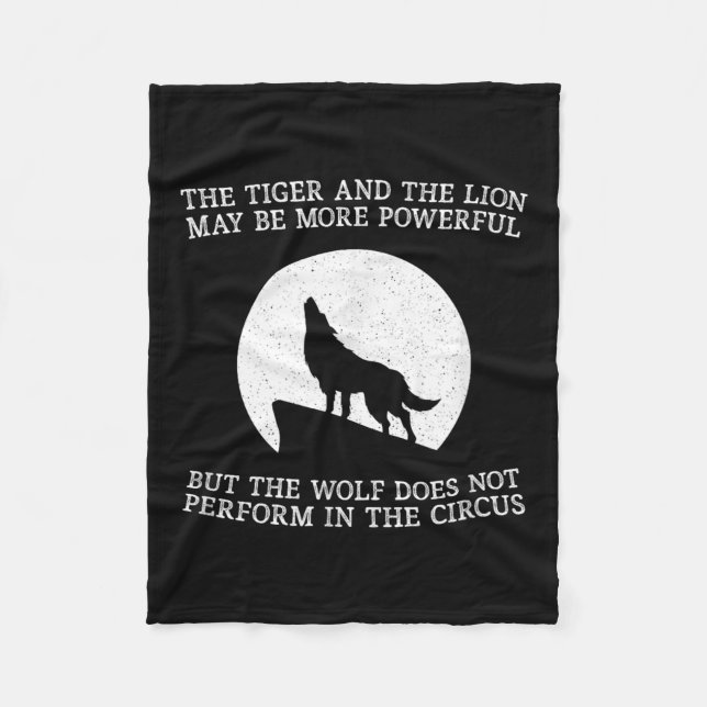 Der Wolf tritt im Zirkus nicht auf Cool Wolf M Fleecedecke (Vorderseite)