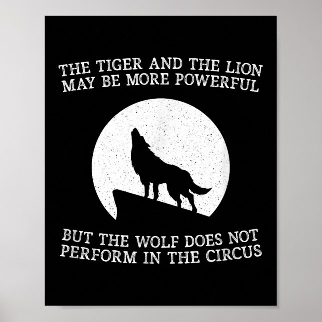 Der Wolf tritt im Zirkus nicht auf Cool Wolf M Poster (Vorne)