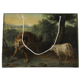 Der Wolf und das Lamm (von Jean-Baptiste Oudry) Große Geschenktüte