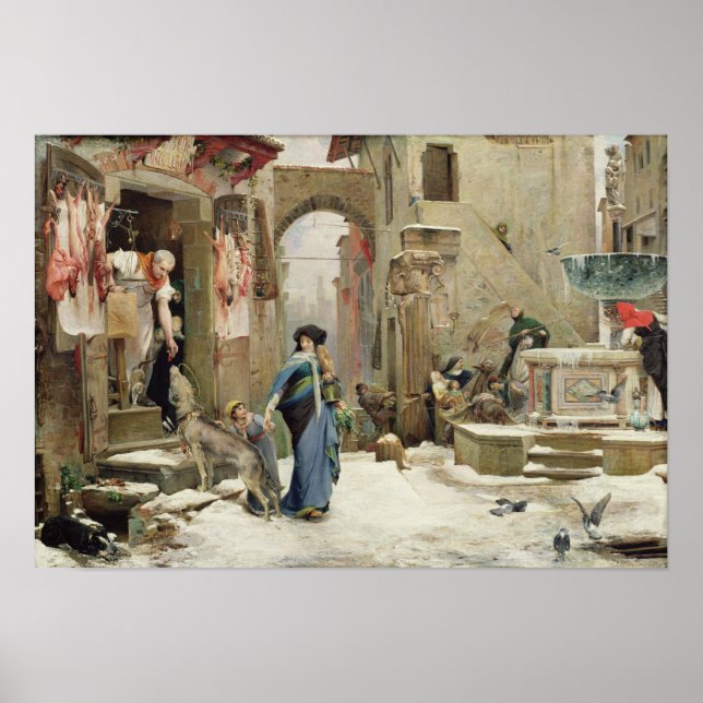 Der Wolf von Gubbio, 1877 Poster (Vorne)