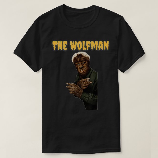 Der Wolfman, klassische Monster-Filme, richtig  T-Shirt (Design vorne)