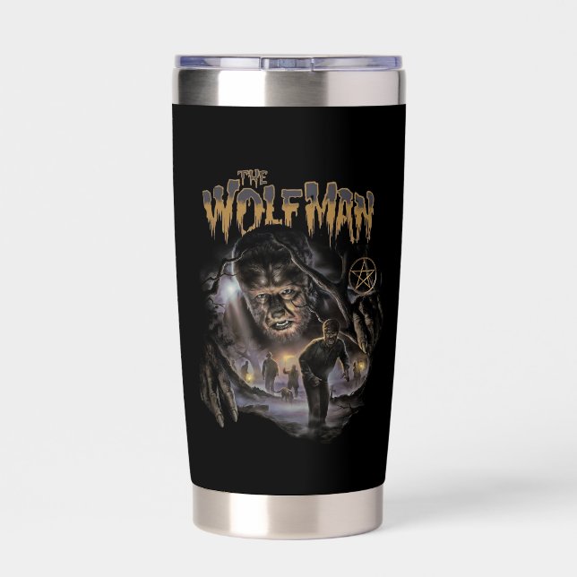Der Wolfsmann ist beschmutzt Thermobecher (Rückseite)