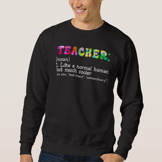 Der Wörterbuchlehrer definiert sich wie ein normal Sweatshirt (Vorderseite)