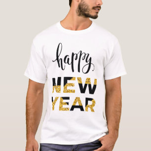 Der Wortkunst-Männer des glücklichen neuen Jahre T-Shirt
