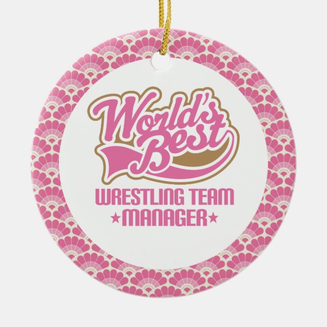 Der Wrestling-Team-Manager-Geschenk-Verzierung der Keramikornament (Vorne)