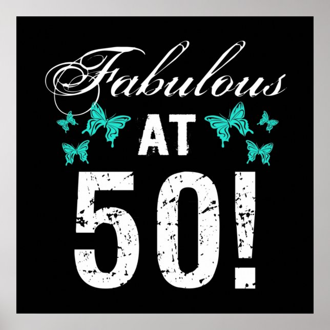 Der wunderbare 50. Geburtstag für sie Poster (Vorne)