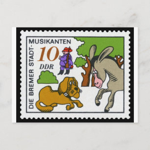 Der wunderbare Bremer Musiker 10 DDR 1971 Postkarte