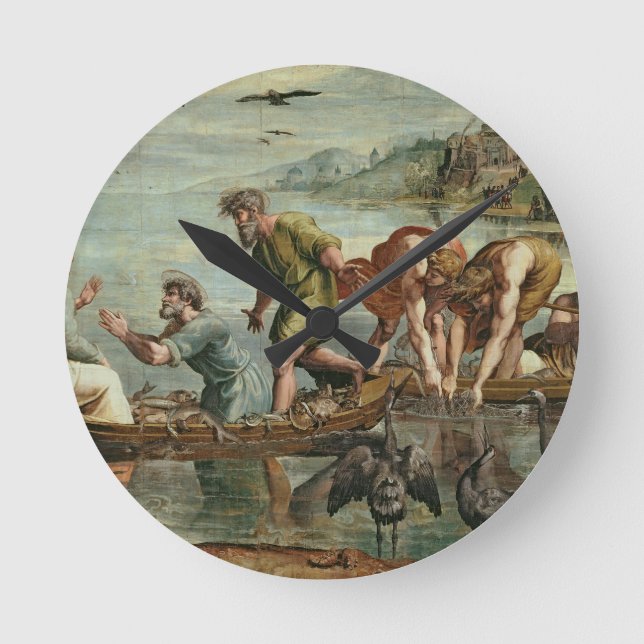 Der wunderbare Entwurf der Fische (Cartoon für die Runde Wanduhr (Vorderseite)