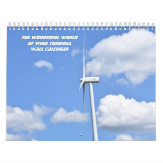 Der wunderbare World of Wind Turbines Wall Calenda Kalender