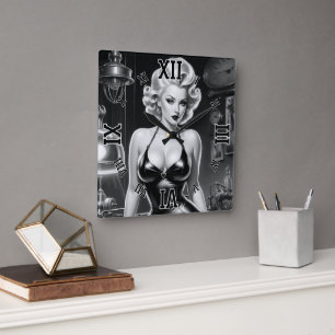 Der wunderschöne Blick auf die Wissenschaft von Xz Quadratische Wanduhr