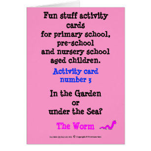 Der Wurm - merken Sie Größen-Beispielkarte