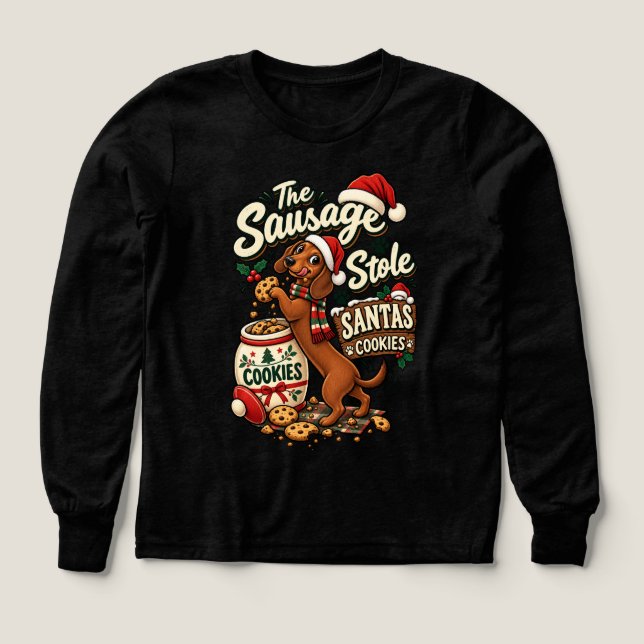 Der Wurst hat Weihnachtsmanns Kekse gestohlen Dach (Design Vorderseite)