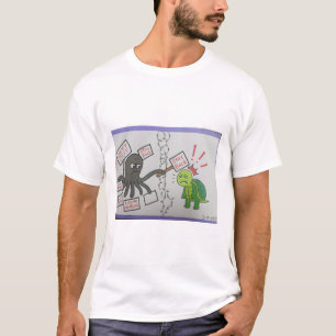Der wütende Oktopus und die Art der Schildkröte T-Shirt