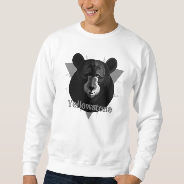 Der Yellowstone-Bärn-Sweatshirt der Männer Sweatshirt (Vorderseite)